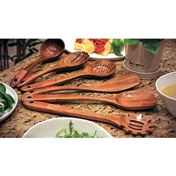 BHOM VU Acacia Wood Utensils Set – Stylish & Durable Cooking Tools