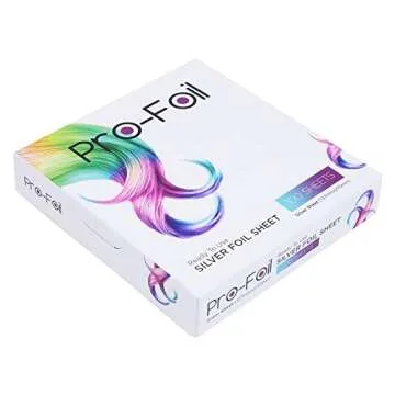 Just Home Pop Up Hair Highlighting Foils | Pre – Cut Aluminium Sheets for Bleaching, Highlighting, Color, Lightening | Ready to Use Silver Sheets | 100 Sheets