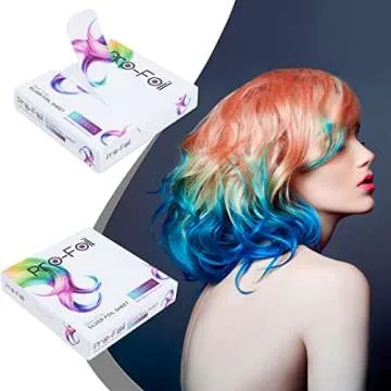 Just Home Pop Up Hair Highlighting Foils | Pre – Cut Aluminium Sheets for Bleaching, Highlighting, Color, Lightening | Ready to Use Silver Sheets | 100 Sheets