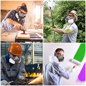 WAKYFLX Reusable Half Face Cover for Dust and Chemicals