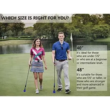 Greatlizard Golf Swing Training Aid Golf Swing Trainer Aid Golf Practice Warm-Up Stick for Strength Flexibility and Tempo Training Golf Golf Swing Aid for Men and Women