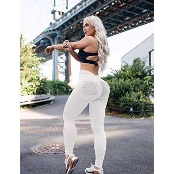 HIOINIEIY Ladies Booty Scrunch Yoga Leggings with Pocket