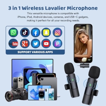 MESTPURER Wireless Lavalier Microphone for iPhone