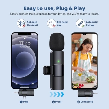 MESTPURER Wireless Lavalier Microphone for iPhone