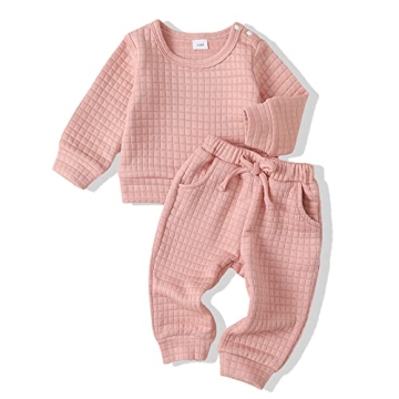 Renotemy Infant Girl Clothes Sets - Cute Ruffle Outfit for Baby Girls