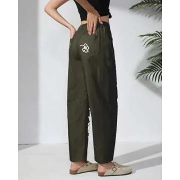 Kedera Barrel Jeans for Women Trendy Mid Waisted Wide Leg Baggy Cropped Relax Fit Stretch Denim Trouser Ankle Pants