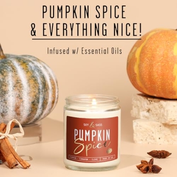 Pumpkin Spice Soy Candle Eco-Friendly Fall Home Décor