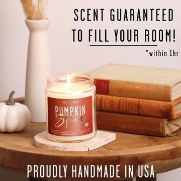 Pumpkin Spice Soy Candle Eco-Friendly Fall Home Décor
