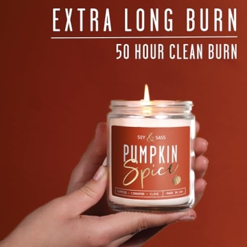 Pumpkin Spice Soy Candle Eco-Friendly Fall Home Décor