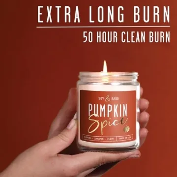 Pumpkin Spice Soy Candle Eco-Friendly Fall Home Décor