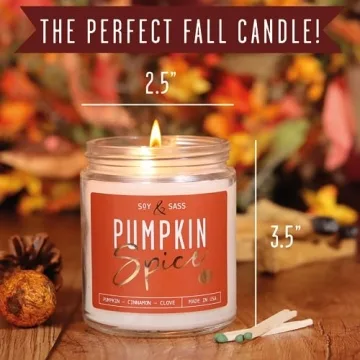 Pumpkin Spice Soy Candle Eco-Friendly Fall Home Décor