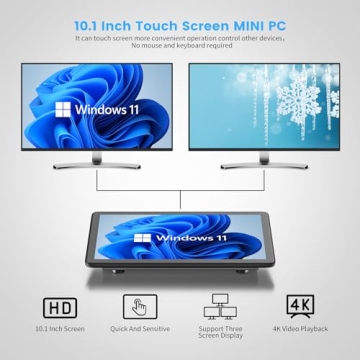 HIGOLE Mini PC with 10.1 Touch Screen and Windows 11