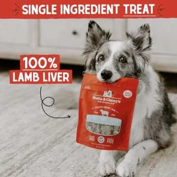 Stella & Chewy's Freeze-Dried Raw Single Ingredient Lamb Liver Treats, 3 oz. Bag