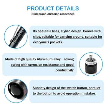 MOLAER UV Black Light Flashlight 2-Pack - Detect & Inspect