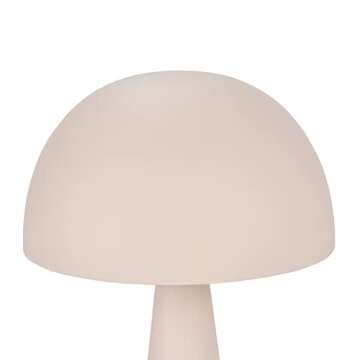 Nourison EPT01 16" Metal Mushroom Table Lamp in Blush Pink