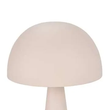 Nourison EPT01 16" Metal Mushroom Table Lamp in Blush Pink