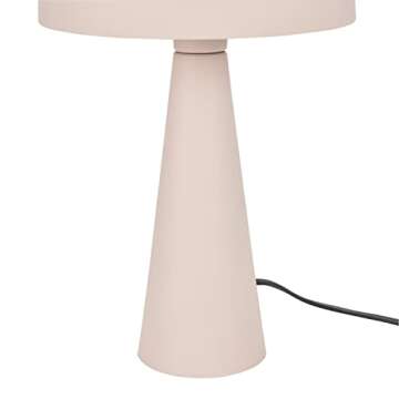 Nourison EPT01 16" Metal Mushroom Table Lamp in Blush Pink