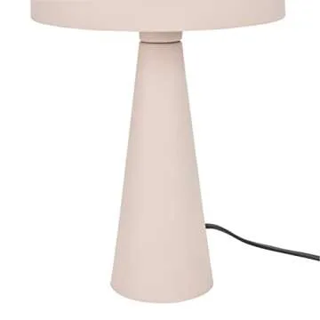 Nourison EPT01 16" Metal Mushroom Table Lamp in Blush Pink