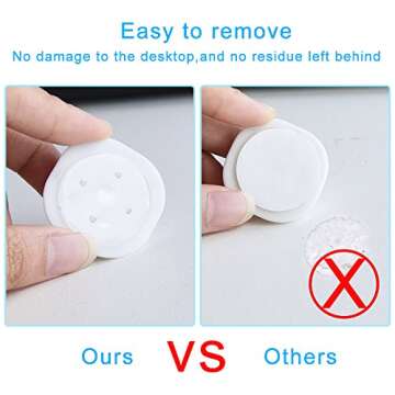 AUSTOR 20-Piece Cable Holders - White Silicone Wire Organizer for Desk Cable Management