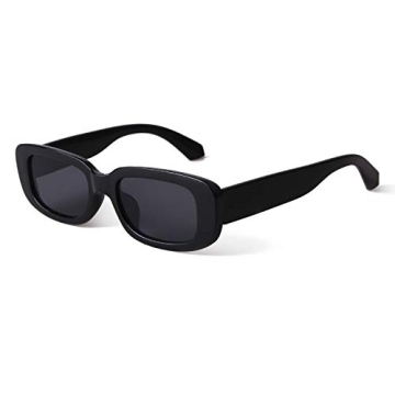 BUTABY Rectangle Retro Sunglasses with UV400 Protection