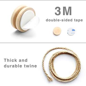 TWING Clip Photo Display - Easy Install Self Adhesive 3M Hanging Photo Display Picture Frame Collage...