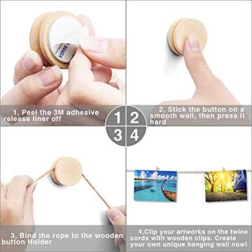 TWING Clip Photo Display - Easy Install Self Adhesive Frame