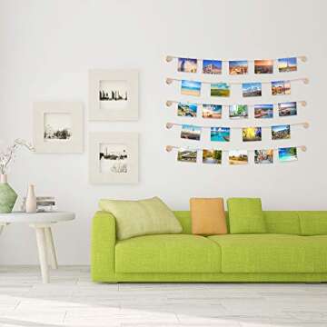TWING Clip Photo Display - Easy Install Self Adhesive Frame