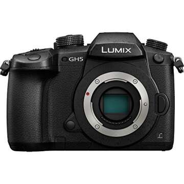 Panasonic Lumix DC-GH5 Mirrorless Micro Four Thirds Digital Camera Body, 2X Transcend 64GB, Professi...