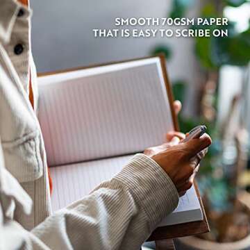 moonster Refillable Leather Journal Psalm 46:10 Bible Verse Embossed Journals with Pen – Milled A5 Leather Journal Lined Paper - Journals for Women – Leather Notebook with Pen Holder - 320 Pages