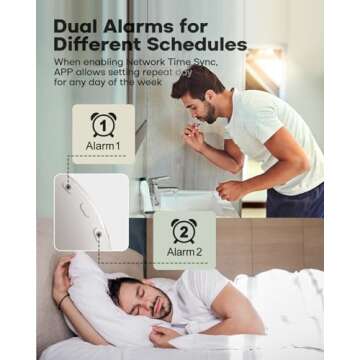 Dekala Sunrise Alarm Clock, Smart Wake Up Light, APP Control, Sunrise Sunset Simulation, Sleep Sound Machine, Dual Alarms, FM Radio, Natural Sounds, for Heavy Sleepers Adults, Ideal Gift