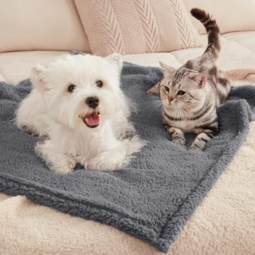 3 Calming Pet Blankets Soft Sherpa Fleece Beige