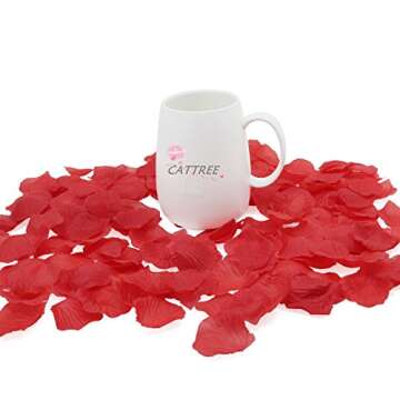 CATTREE Red Rose Petals - 3000 PCS for Weddings & Decor