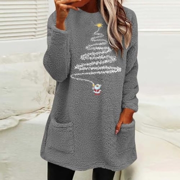 Women's Funny Christmas Sweatshirt - Stylish Holiday Attire