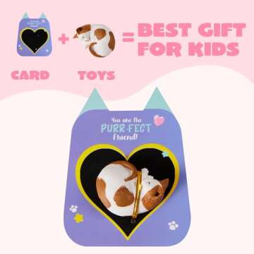 JOYIN 16 Pack Valentines Day Greeting Card with Dog and Cat Figure Toys for Valentine Kids Party Favor, School Classroom Gift Exchange Prizes for Boys Girls