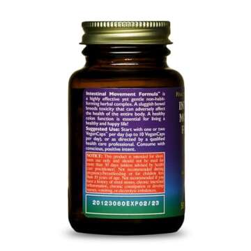 HealthForce SuperFoods Intestinal Movement Formula - Natural Laxative Supports Bowel Regularity - All-Natural Digestion Supplement to Support Constipation - Gluten-Free & Vegan - 50 Caps