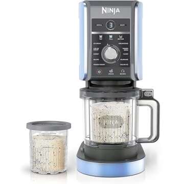 Ninja NC501 CREAMi Deluxe 11-in-1 Ice Cream & Frozen Treat Maker with 2 XL Family Size Pint Containe...