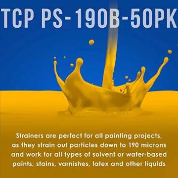 TCP Global Premium 50 Pack Paint Strainers - Ultra-Flow Mesh