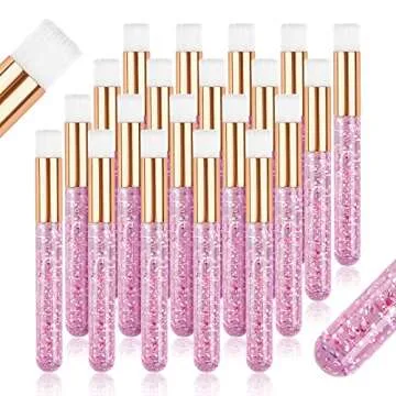 TUZAZO Pink Lash Shampoo Brushes - 20 Pack for Cleansing