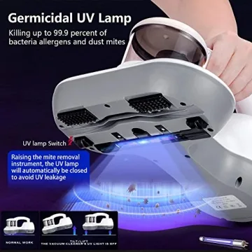 BAIDREN 12KPa UV Mattress Vacuum Cleaner for Allergen-Free Home