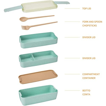 BPA-Free Stackable Bento Box Kit Eco-Friendly Lunch Solution