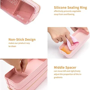 BPA-Free Stackable Bento Box Kit Eco-Friendly Lunch Solution