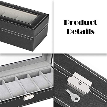 NEX 6 Slot Men's Watch Organizer - Stylish Display Case
