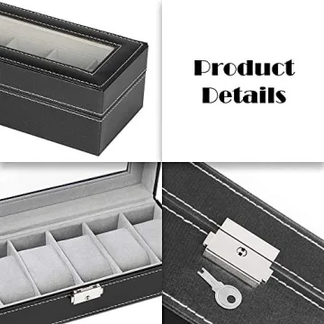 NEX 6 Slot Men's Watch Organizer - Stylish Display Case