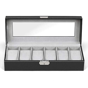 NEX 6 Slot Men's Watch Organizer - Stylish Display Case