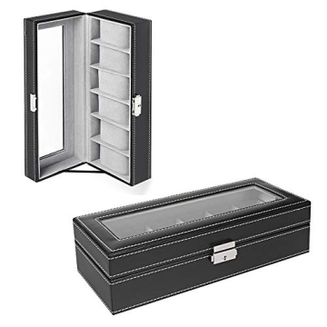 NEX 6 Slot Men's Watch Organizer - Stylish Display Case