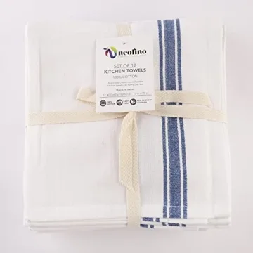 Neolino Kitchen Dish Towels, 100% Cotton, Set of 12
