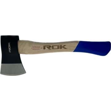 Shopro ROK Axe Throwing League Hatchet - 1.5lbs Camp Axe, 14" Wood Handle