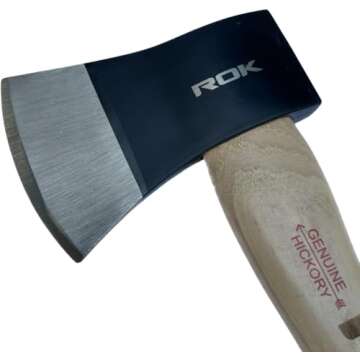 Shopro ROK Axe Throwing League Hatchet - 1.5lbs Camp Axe, 14" Wood Handle