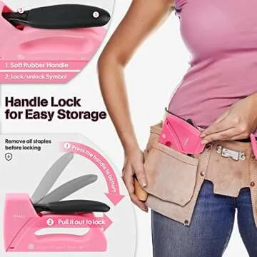 Light Duty Pink Staple Gun for Creative Women