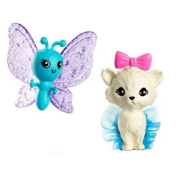 Barbie A Touch of Magic Fashion Doll, Malibu with Wing-Detailed Dress, 7-inch Long Colorful Hair, 2 Fantasy Pets & Accessories